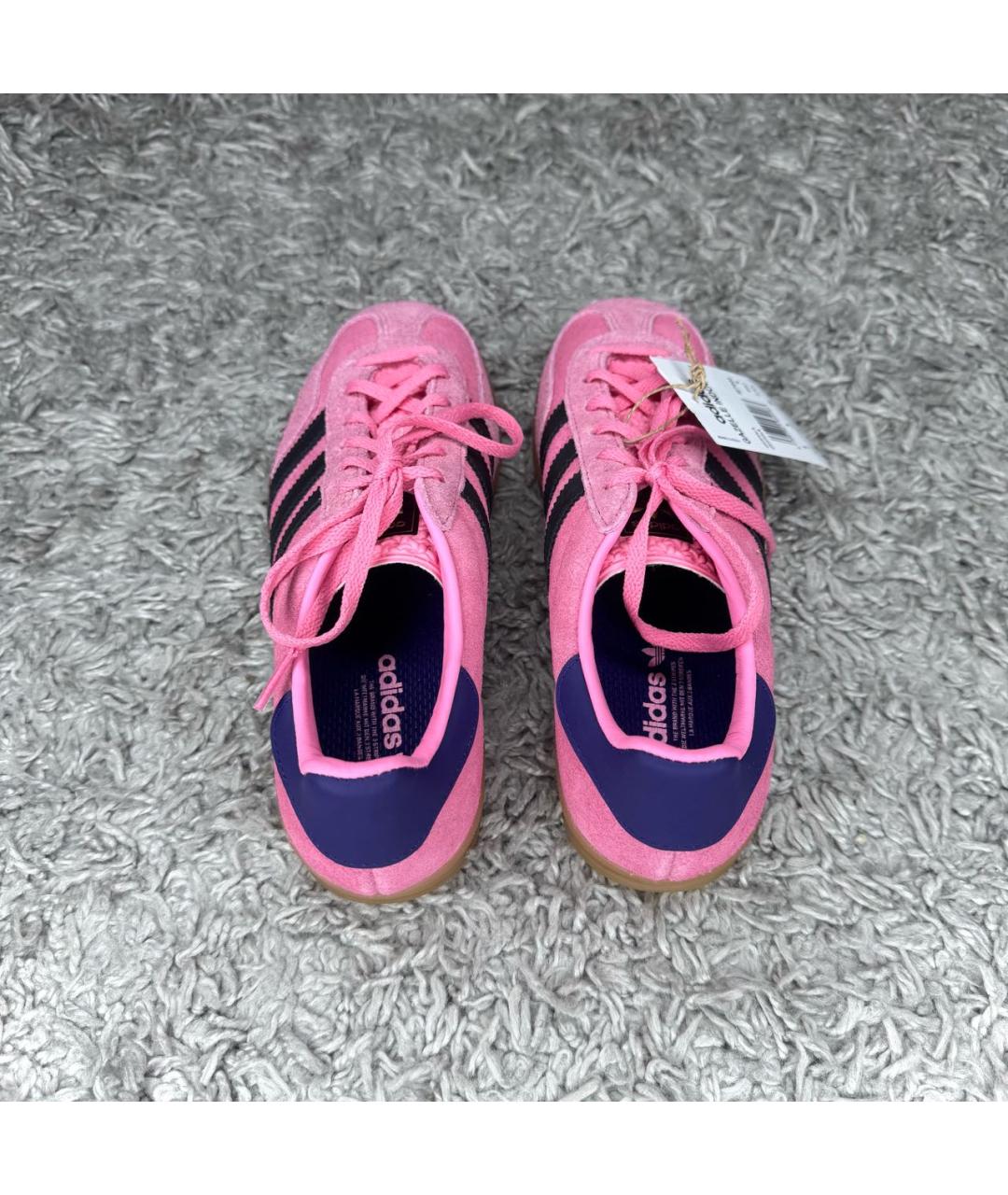 ADIDAS Розовые замшевые кроссовки, фото 4