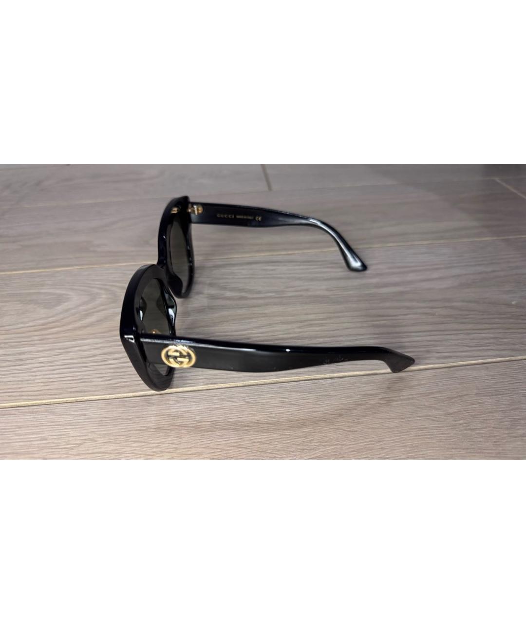 GUCCI Черные пластиковые солнцезащитные очки, фото 2