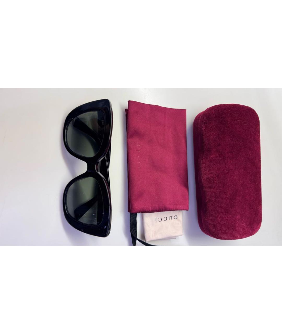 GUCCI Черные пластиковые солнцезащитные очки, фото 4
