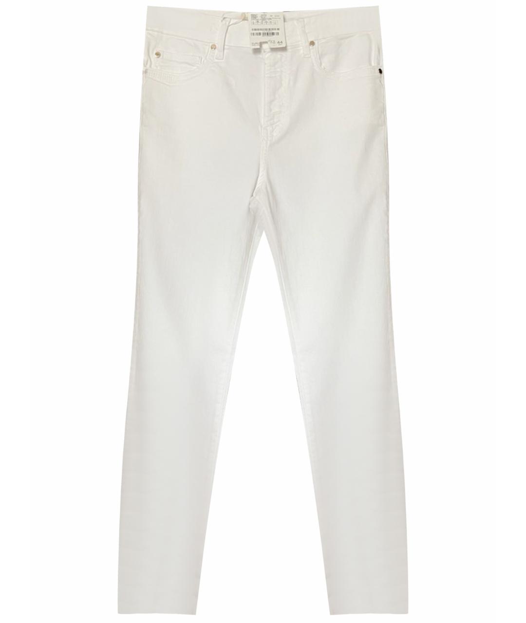 'S MAX MARA Белые хлопко-эластановые прямые джинсы, фото 1