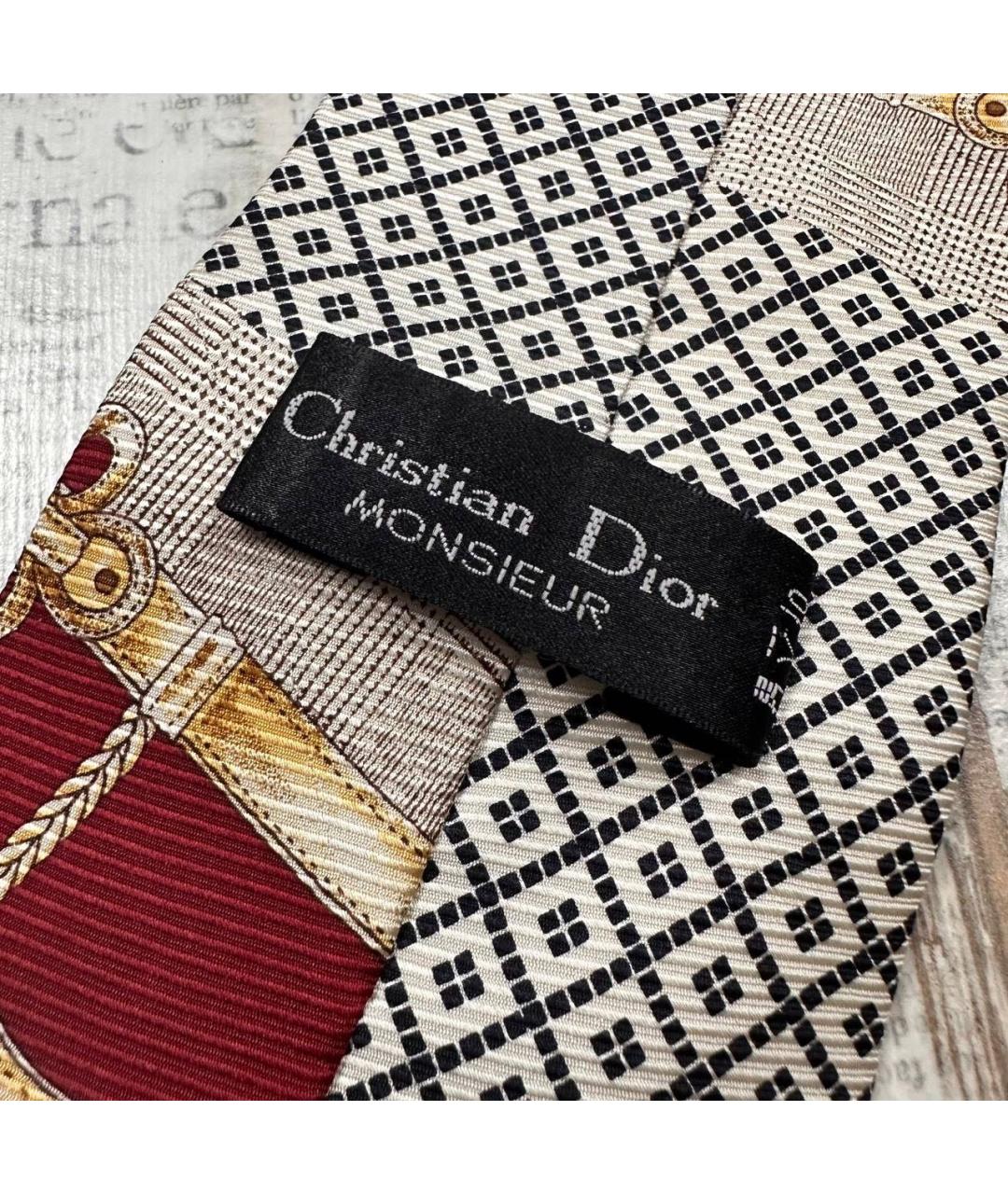 CHRISTIAN DIOR Мульти шелковый галстук, фото 4