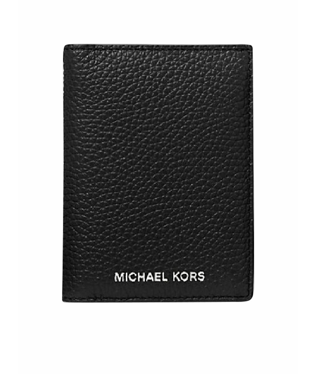 MICHAEL KORS Черный кожаный кошелек, фото 1
