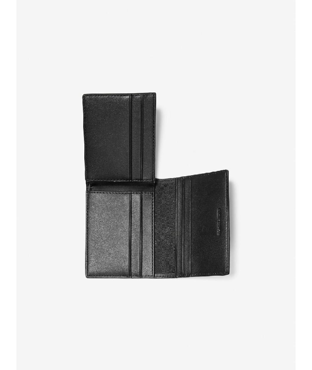 MICHAEL KORS Черный кожаный кошелек, фото 3