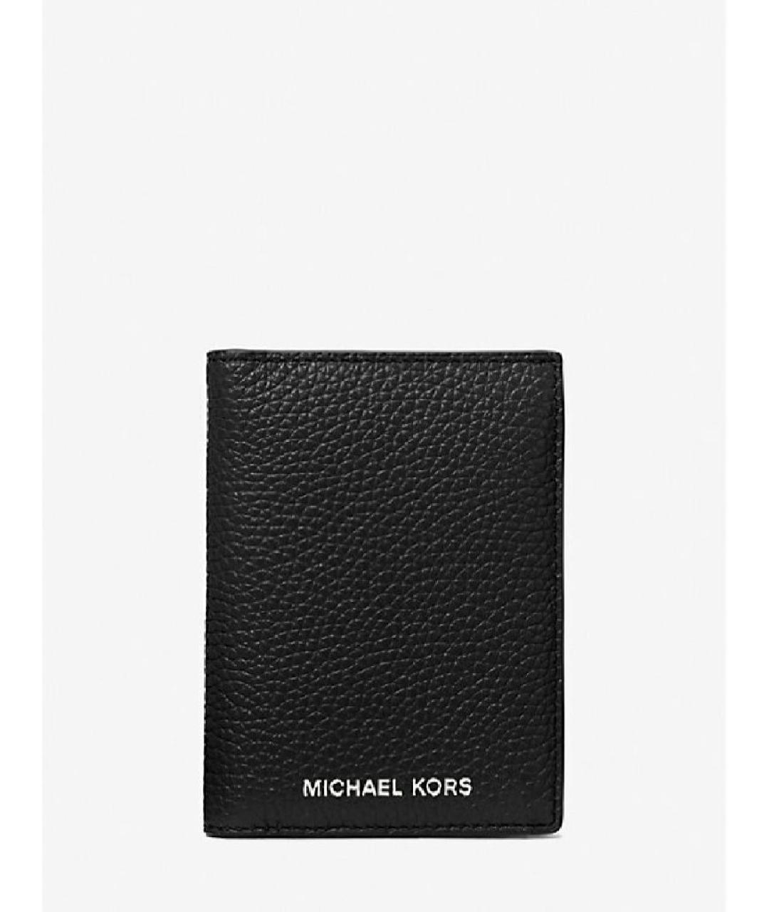 MICHAEL KORS Черный кожаный кошелек, фото 7