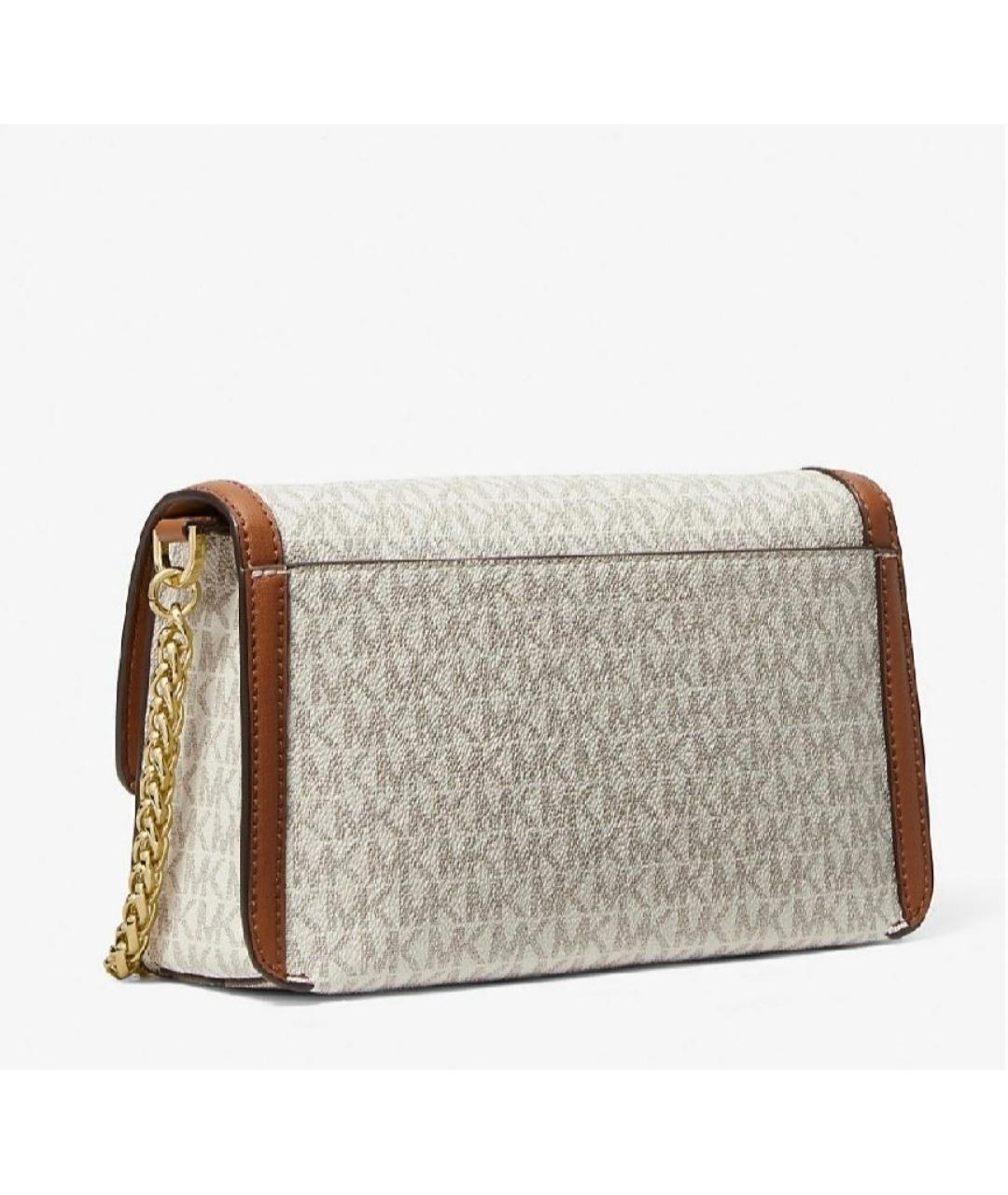 MICHAEL KORS Бежевая сумка через плечо из искусственной кожи, фото 2