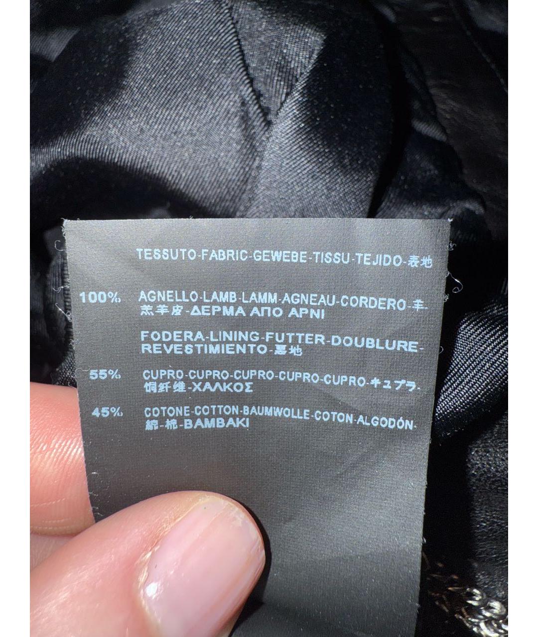 SAINT LAURENT Черная кожаная юбка мини, фото 4