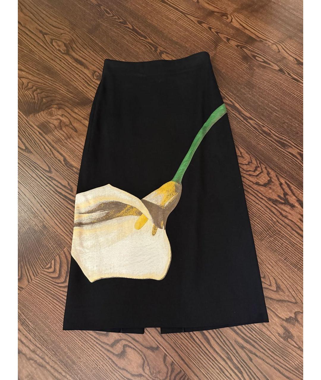 SAINT LAURENT Черная юбка миди, фото 8