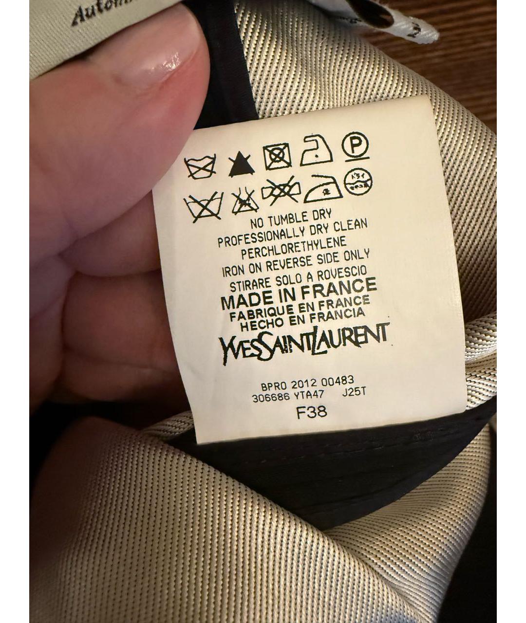 SAINT LAURENT Черная юбка миди, фото 3