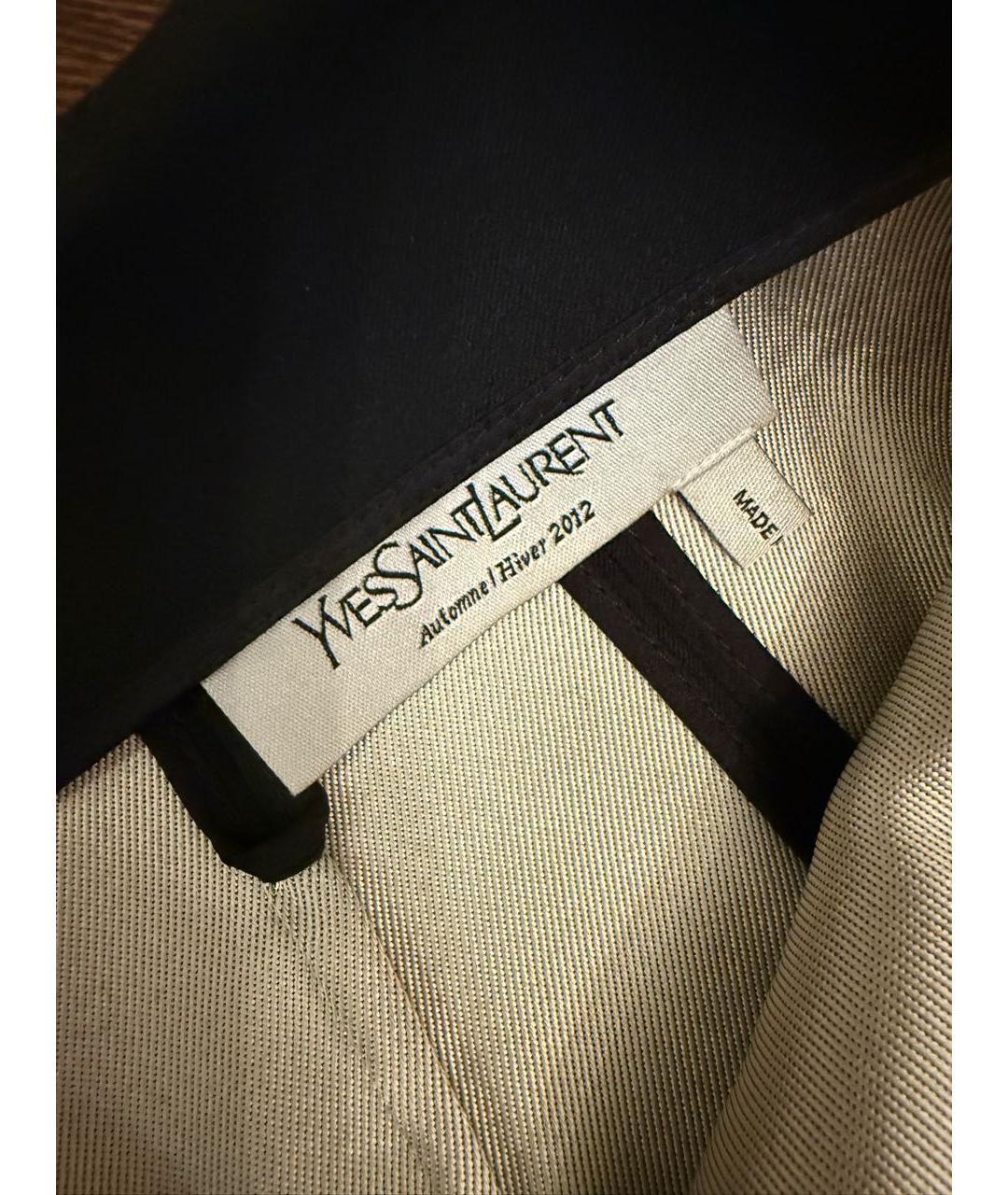 SAINT LAURENT Черная юбка миди, фото 2