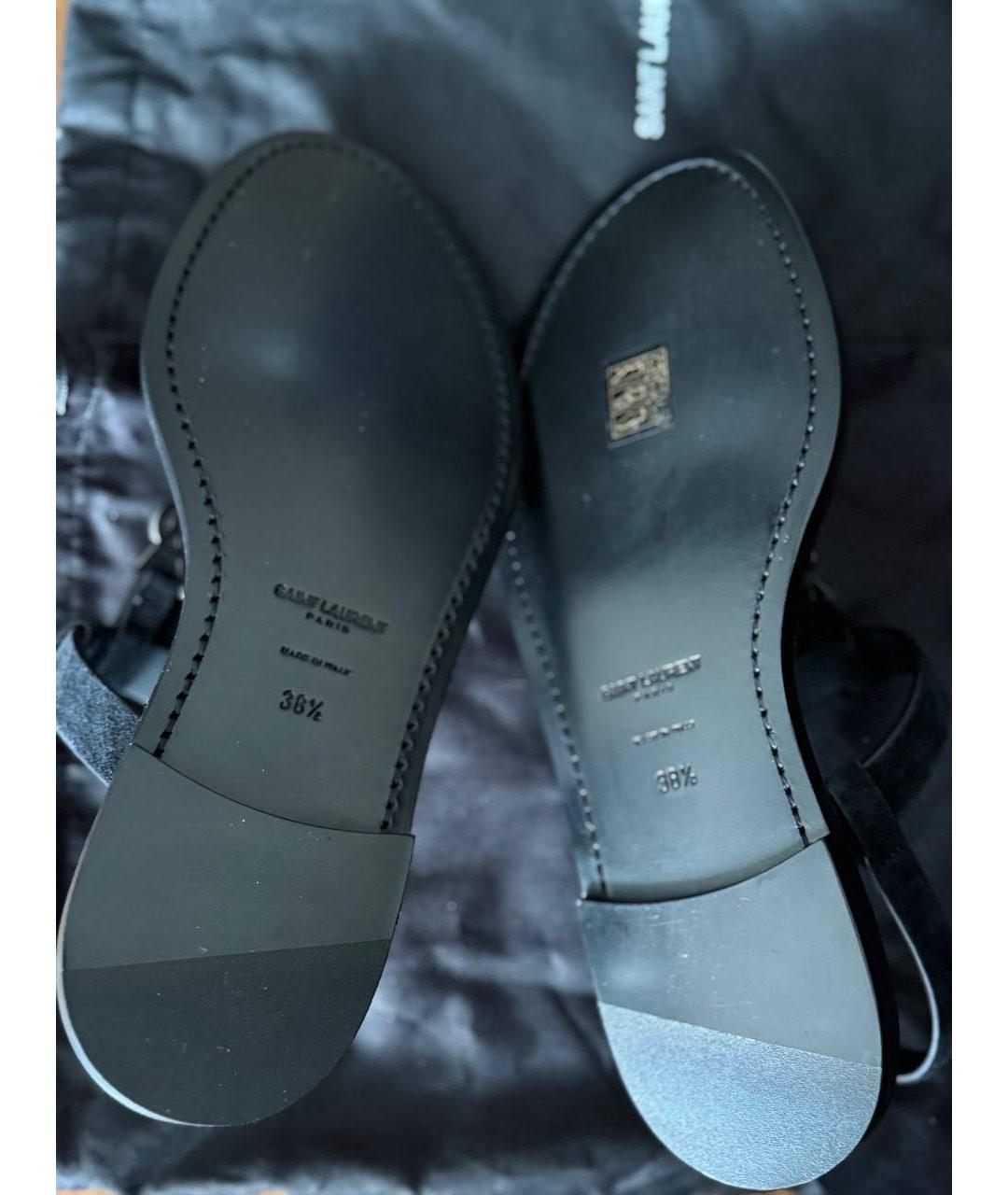 SAINT LAURENT Черные сандалии, фото 2