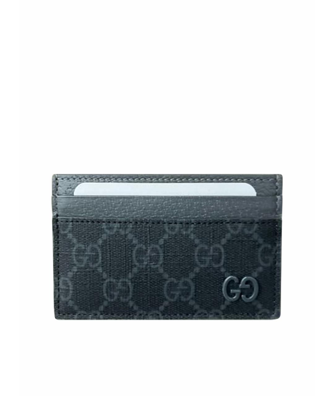 GUCCI Серый кожаный кардхолдер, фото 1