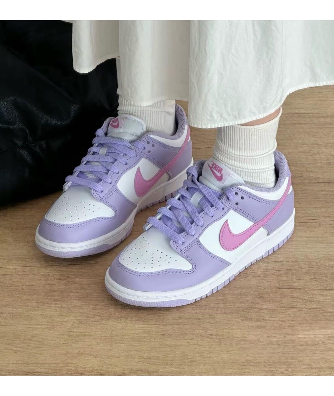 NIKE Фиолетовые кожаные кроссовки, фото 8