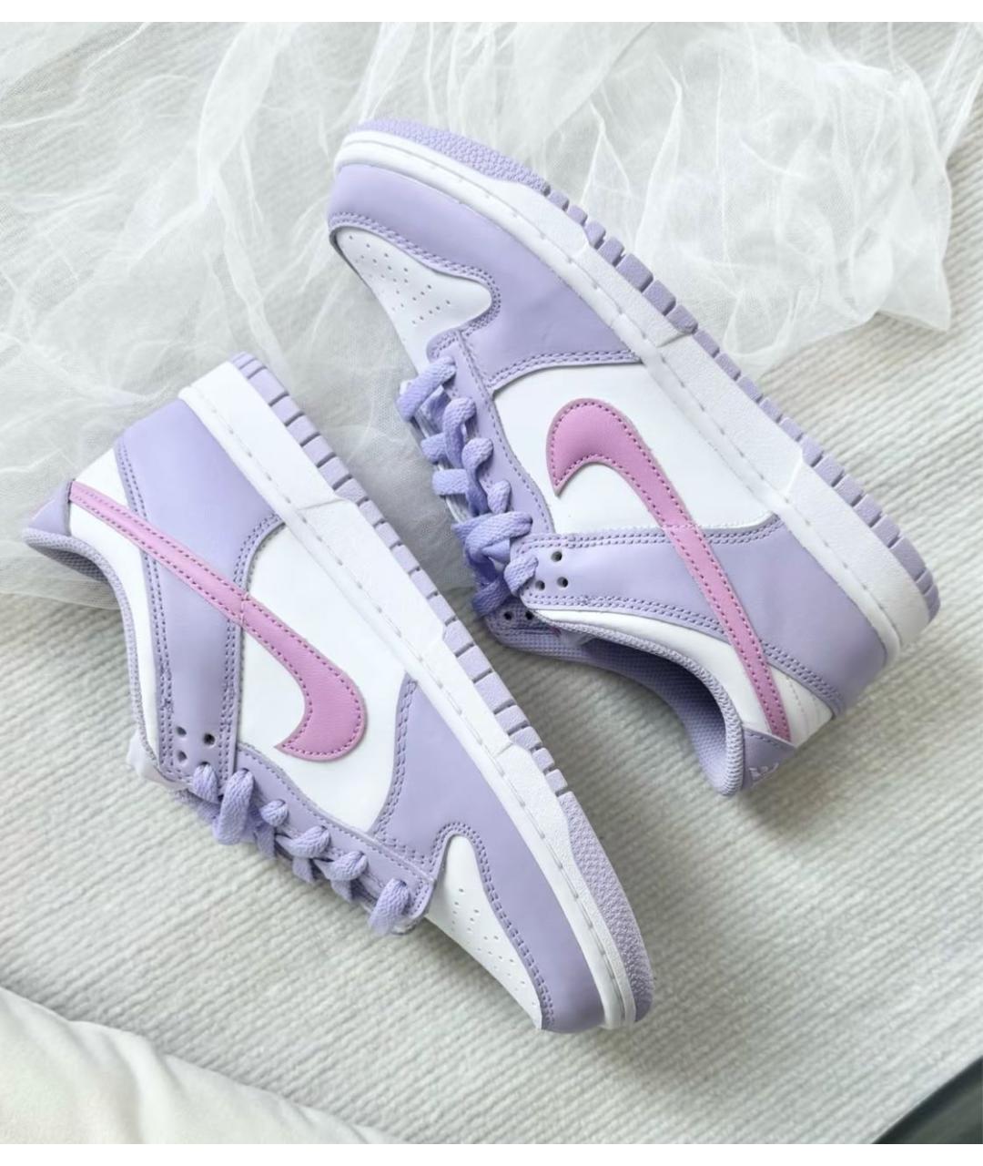 NIKE Фиолетовые кожаные кроссовки, фото 7