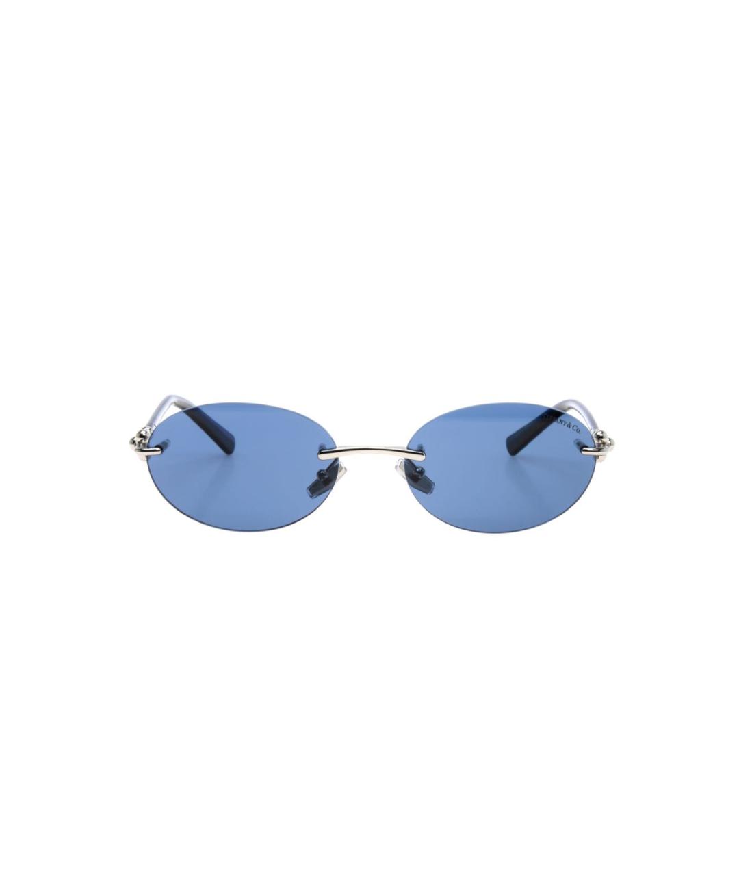 TIFFANY&CO Синие металлические солнцезащитные очки, фото 4