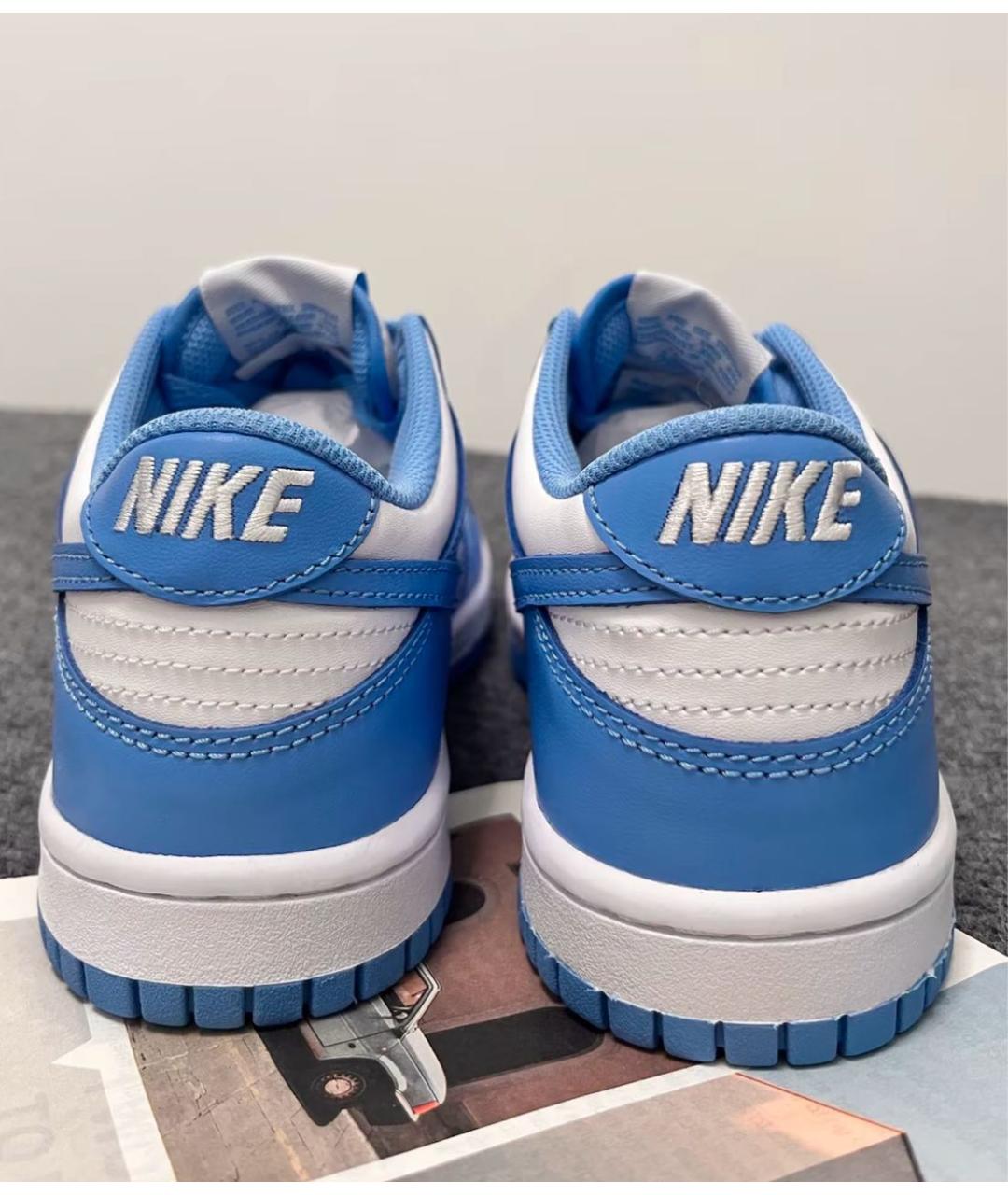 NIKE Голубые кожаные кроссовки, фото 5