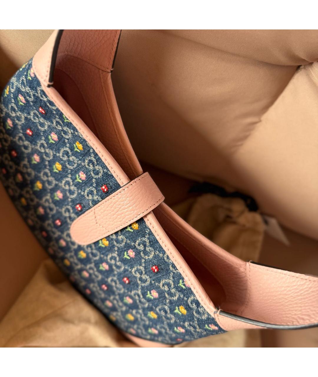 GUCCI Розовая кожаная сумка тоут, фото 4