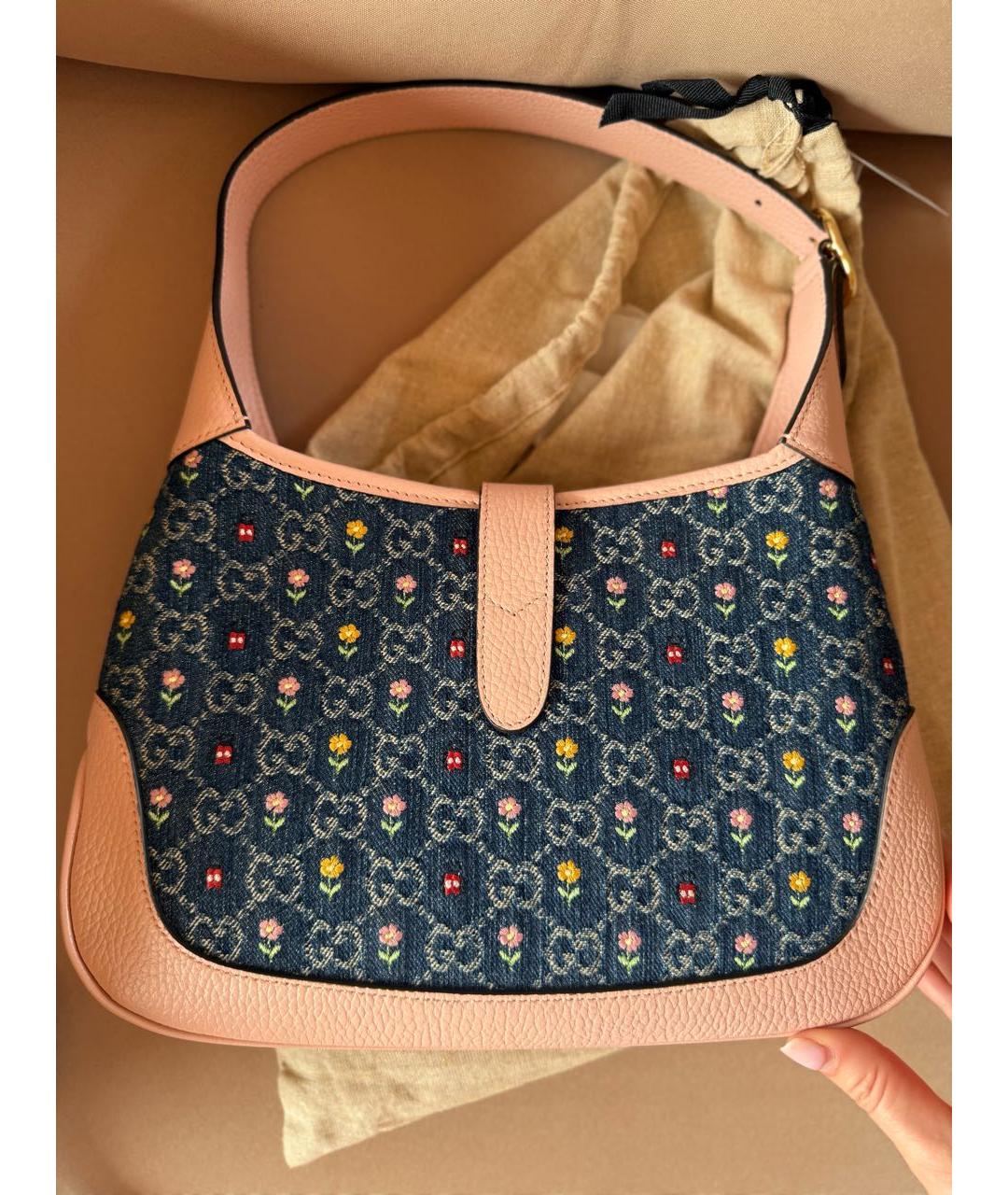 GUCCI Розовая кожаная сумка тоут, фото 3