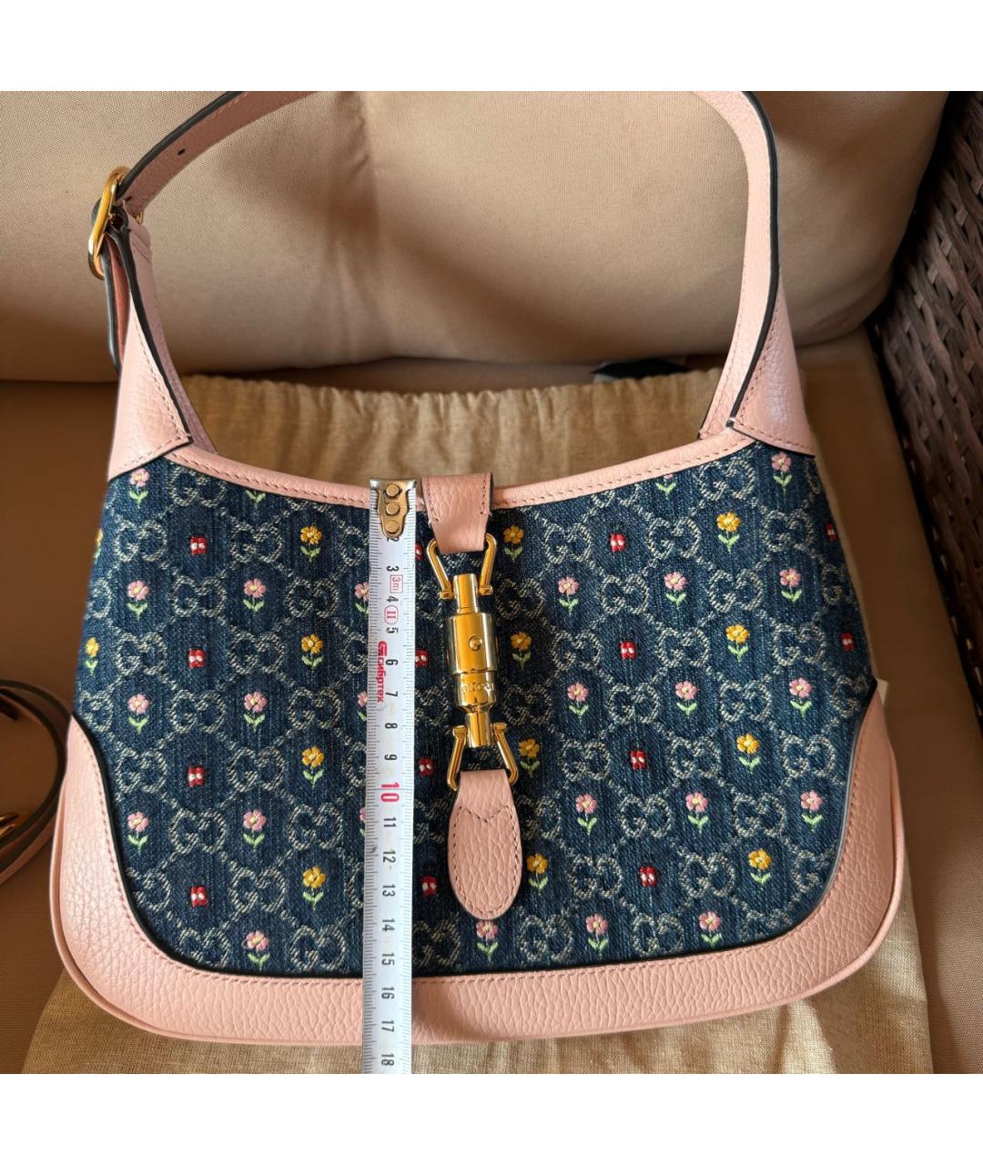 GUCCI Розовая кожаная сумка тоут, фото 6