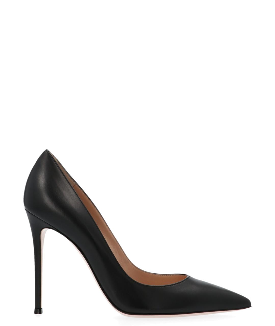 GIANVITO ROSSI Черные кожаные туфли, фото 1