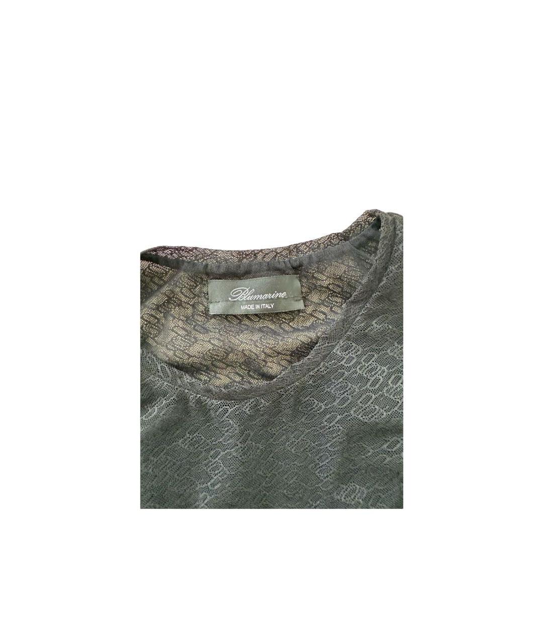 BLUMARINE Черная полиамидовая майка, фото 3