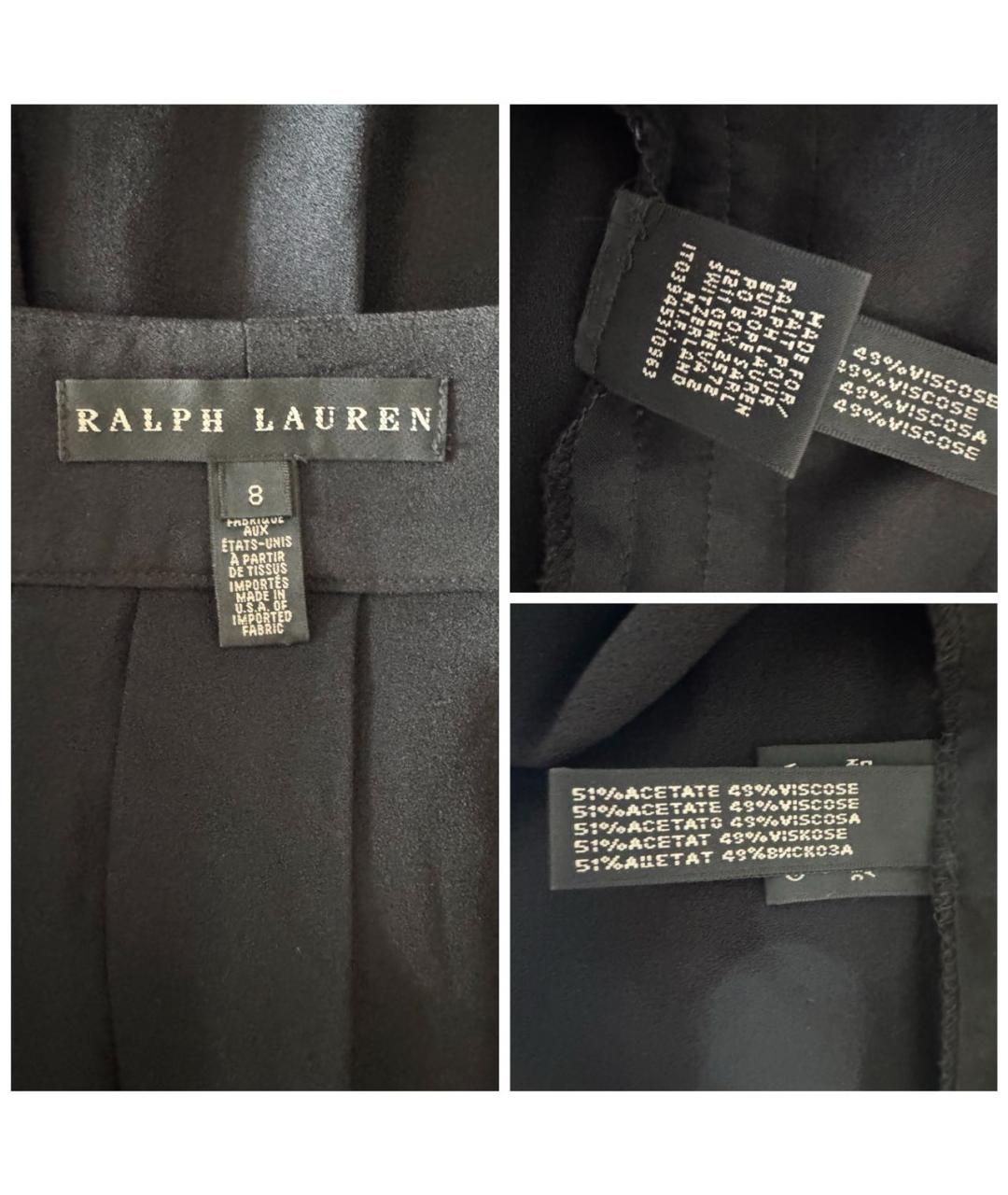 RALPH LAUREN Черная вискозная юбка мини, фото 5