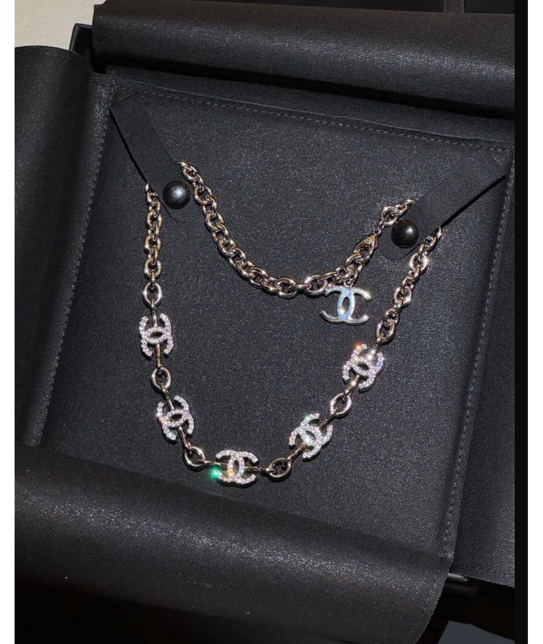 CHANEL Серебрянный металлический чокер, фото 7