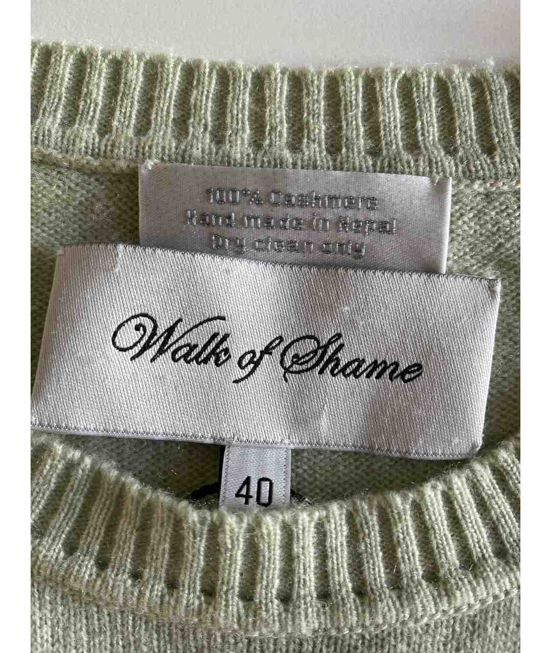 WALK OF SHAME Зеленый кашемировый джемпер / свитер, фото 3