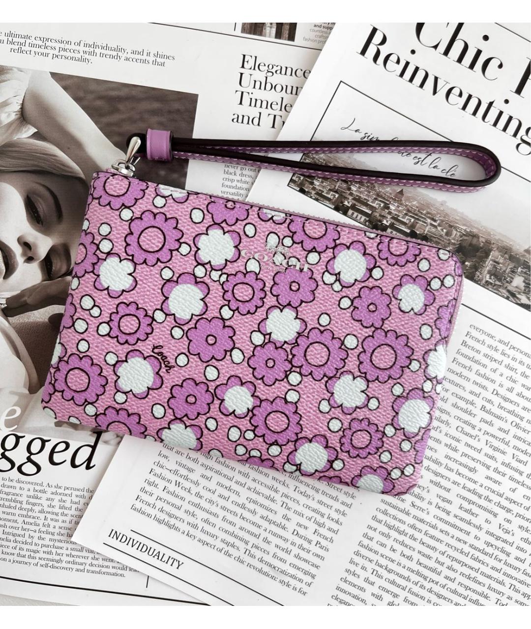 COACH Фиолетовый кожаный кошелек, фото 2