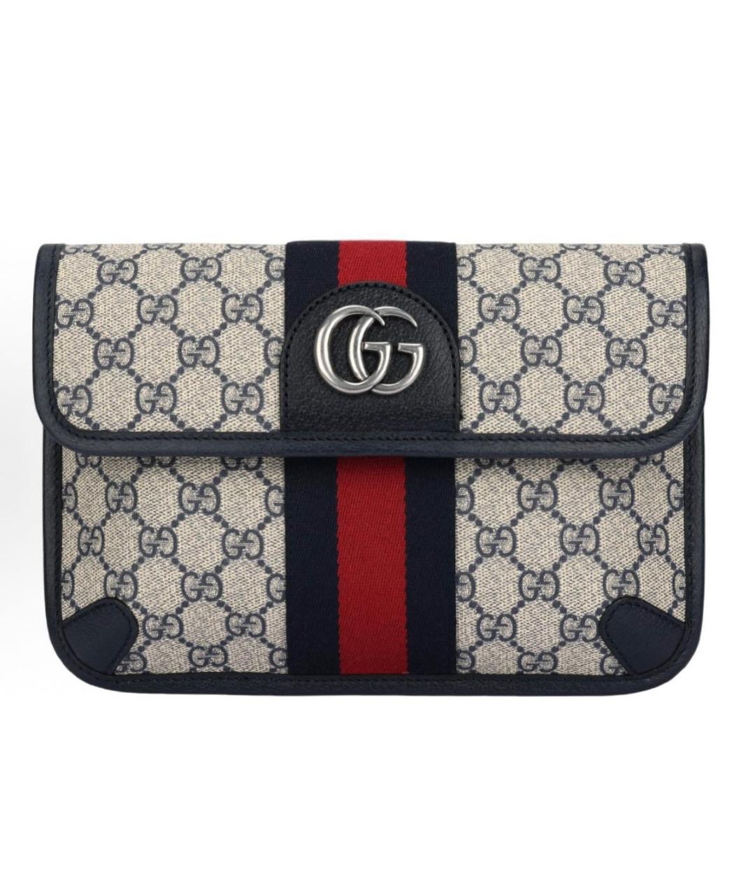 GUCCI Серая кожаная поясная сумка, фото 5