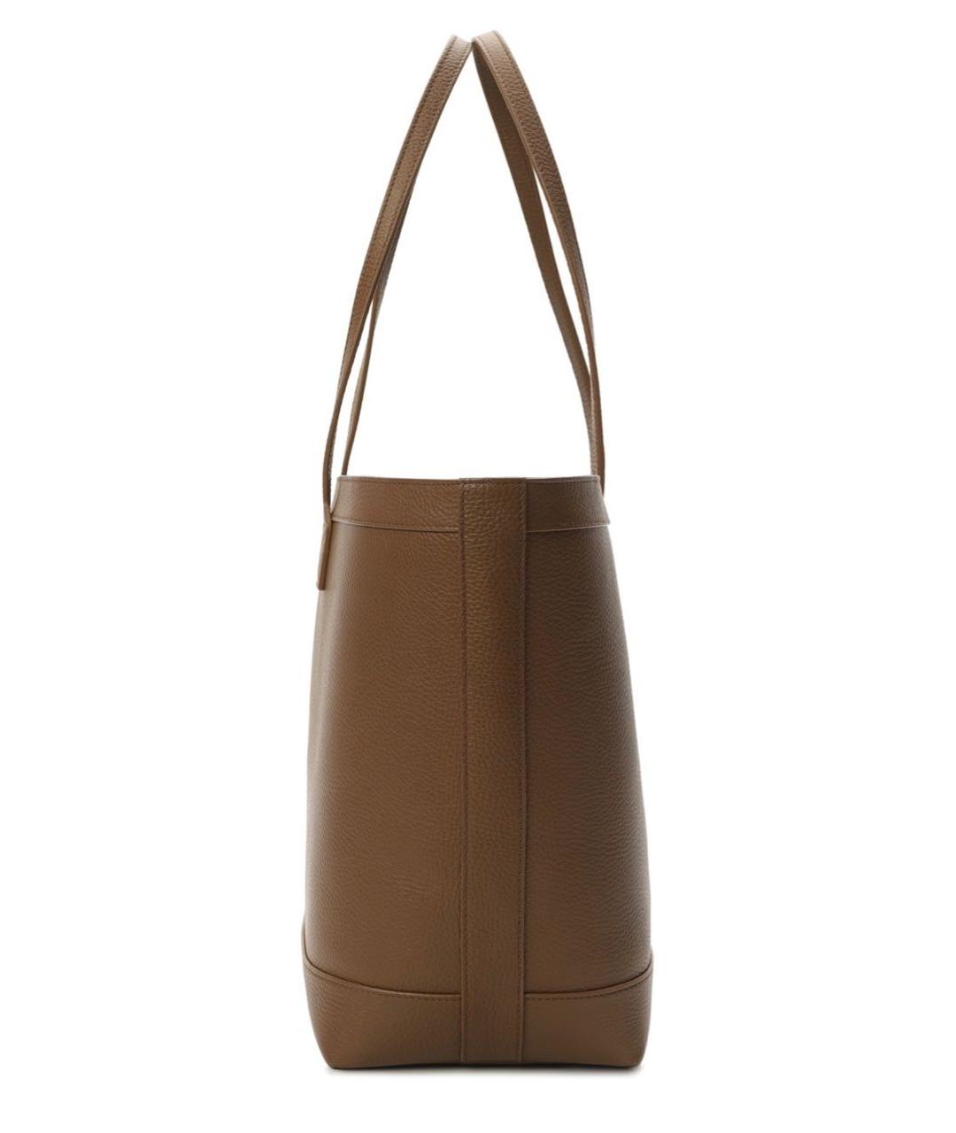 BURBERRY Коричневая кожаная сумка тоут, фото 2