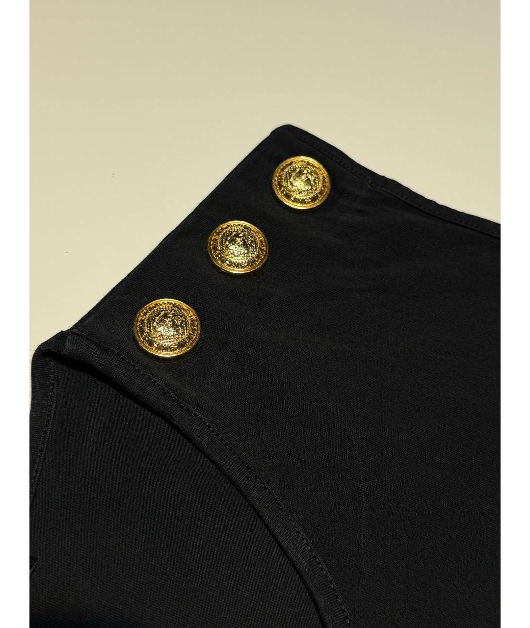 BALMAIN Черная хлопковая футболка, фото 4