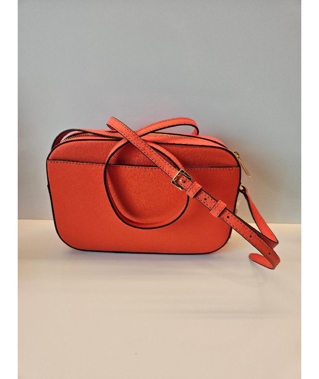 MICHAEL KORS Оранжевая кожаная сумка через плечо, фото 3