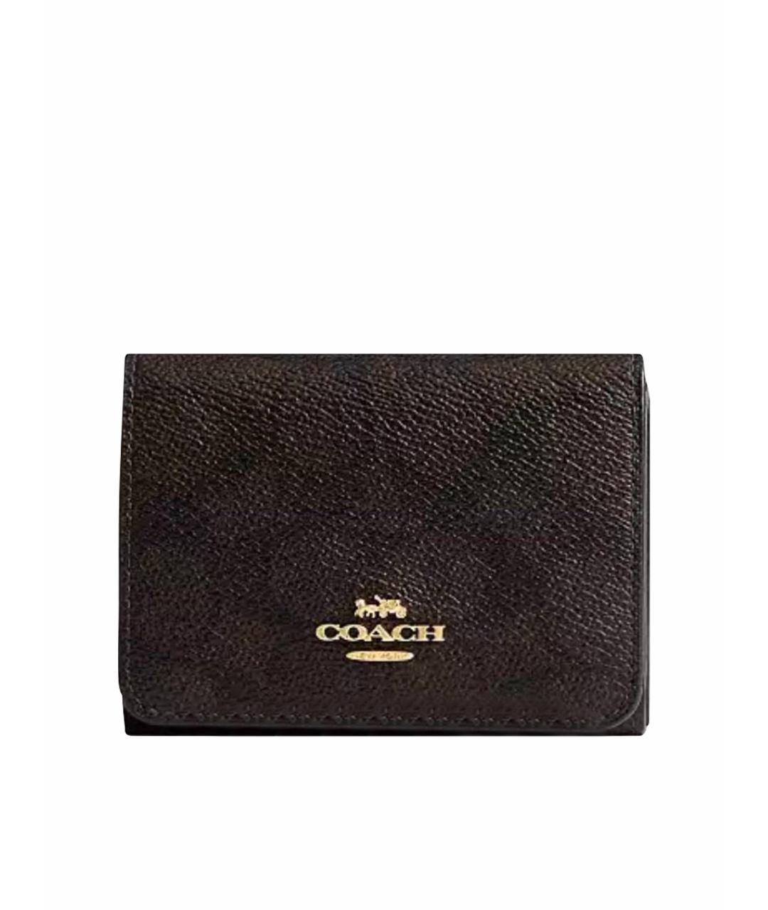 COACH Коричневый кожаный кошелек, фото 1