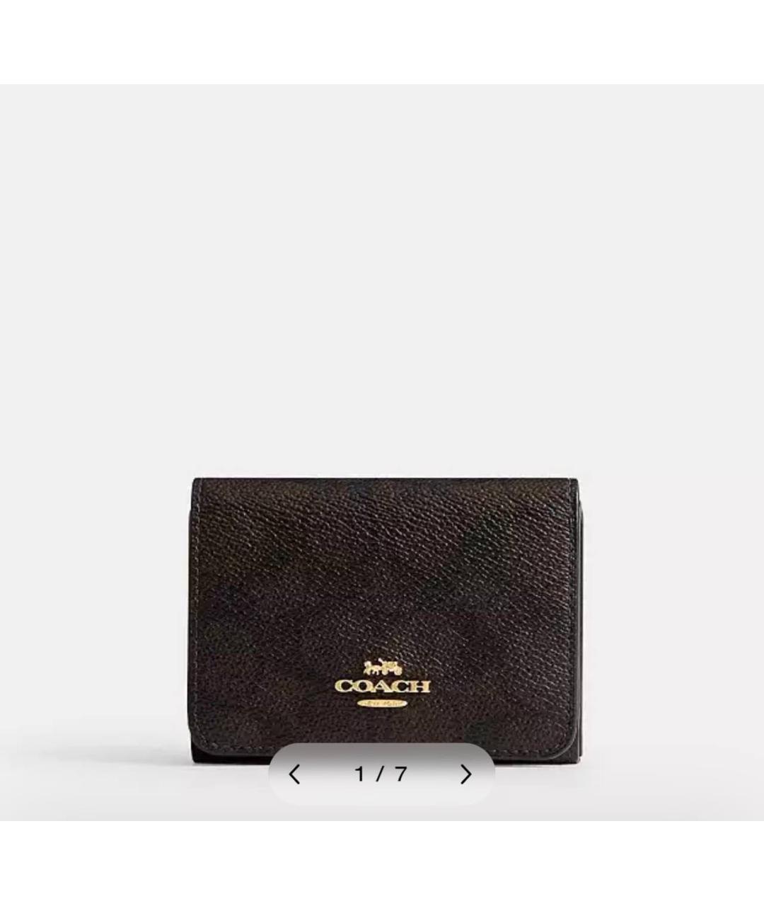 COACH Коричневый кожаный кошелек, фото 8