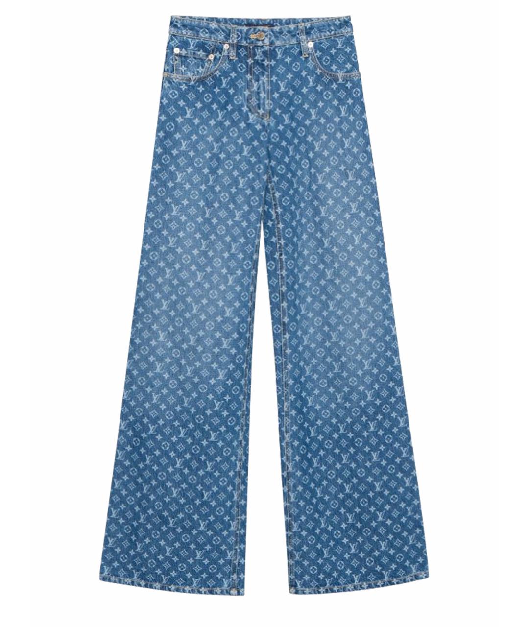 LOUIS VUITTON Синие хлопковые прямые джинсы, фото 1