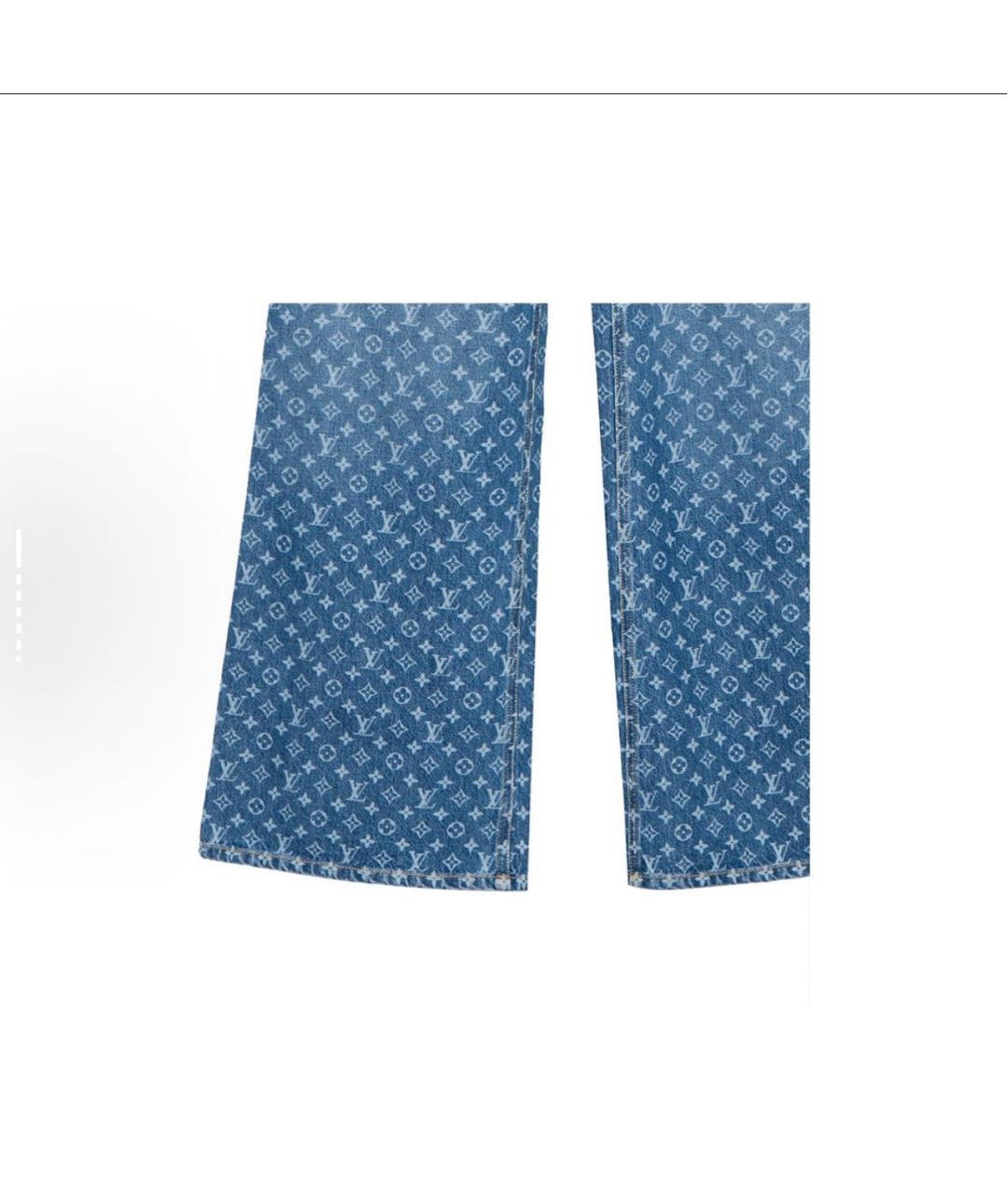 LOUIS VUITTON Синие хлопковые прямые джинсы, фото 3