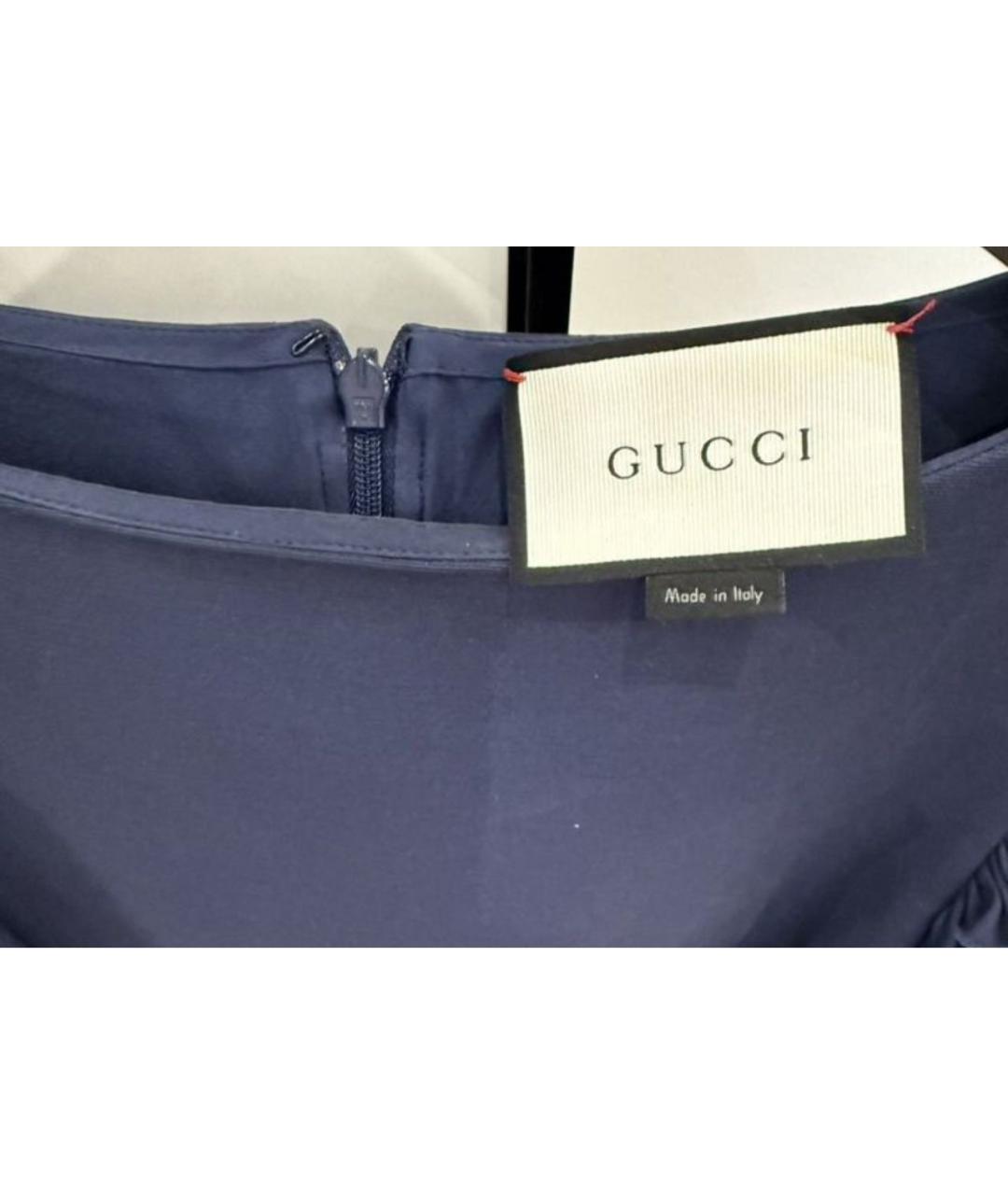 GUCCI Темно-синее повседневное платье, фото 4