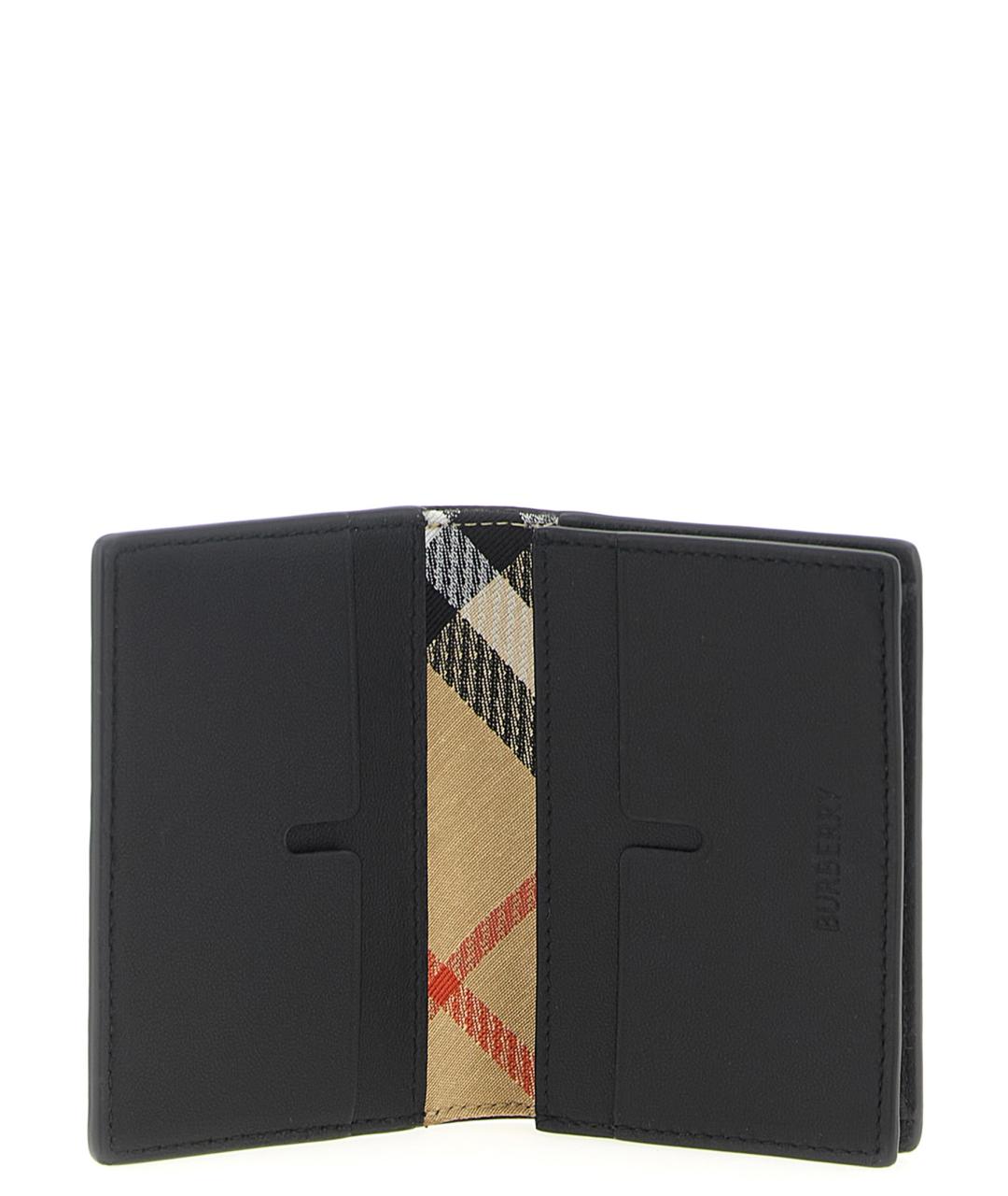 BURBERRY Черный кожаный кардхолдер, фото 3
