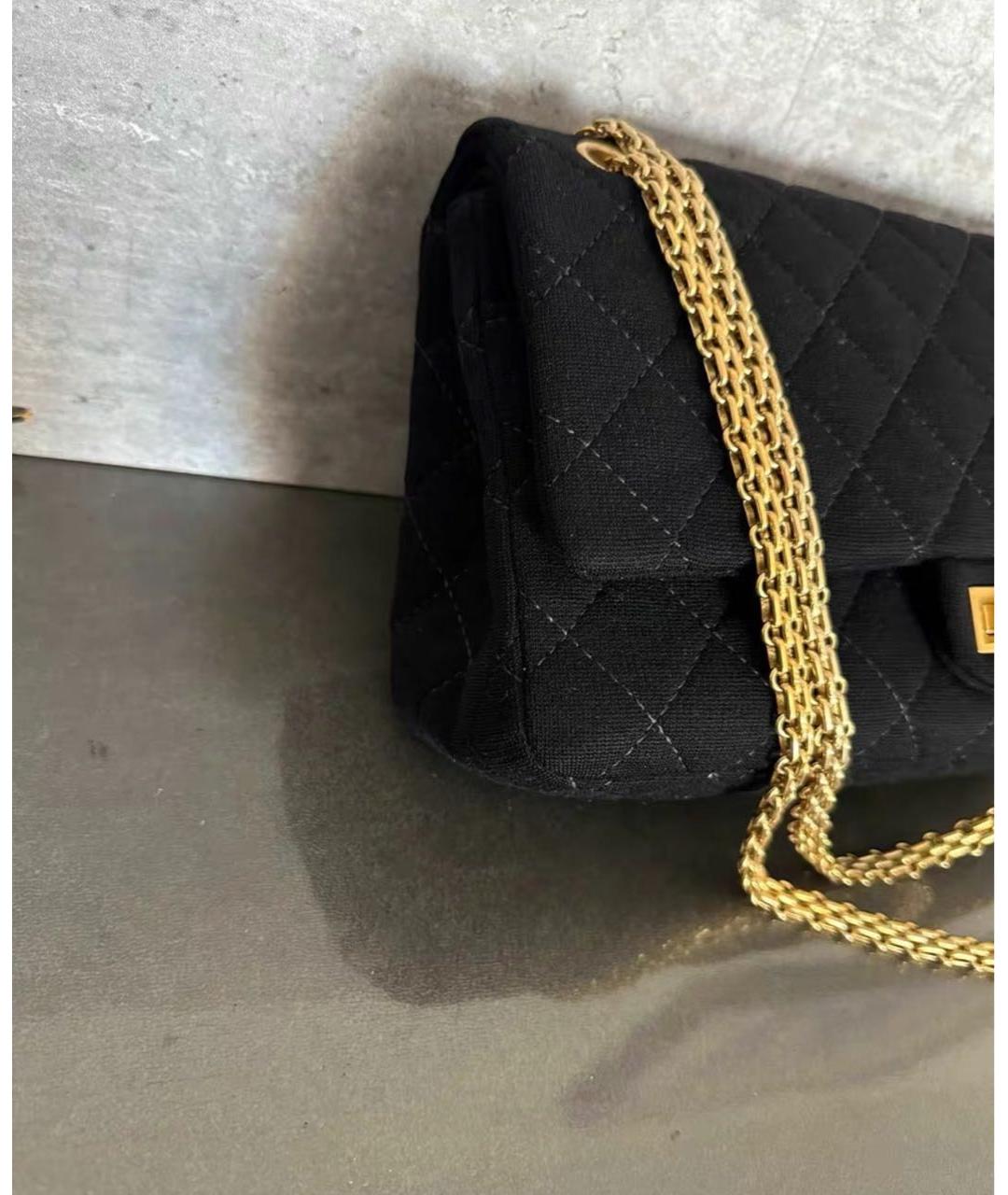 CHANEL Черная тканевая сумка через плечо, фото 8