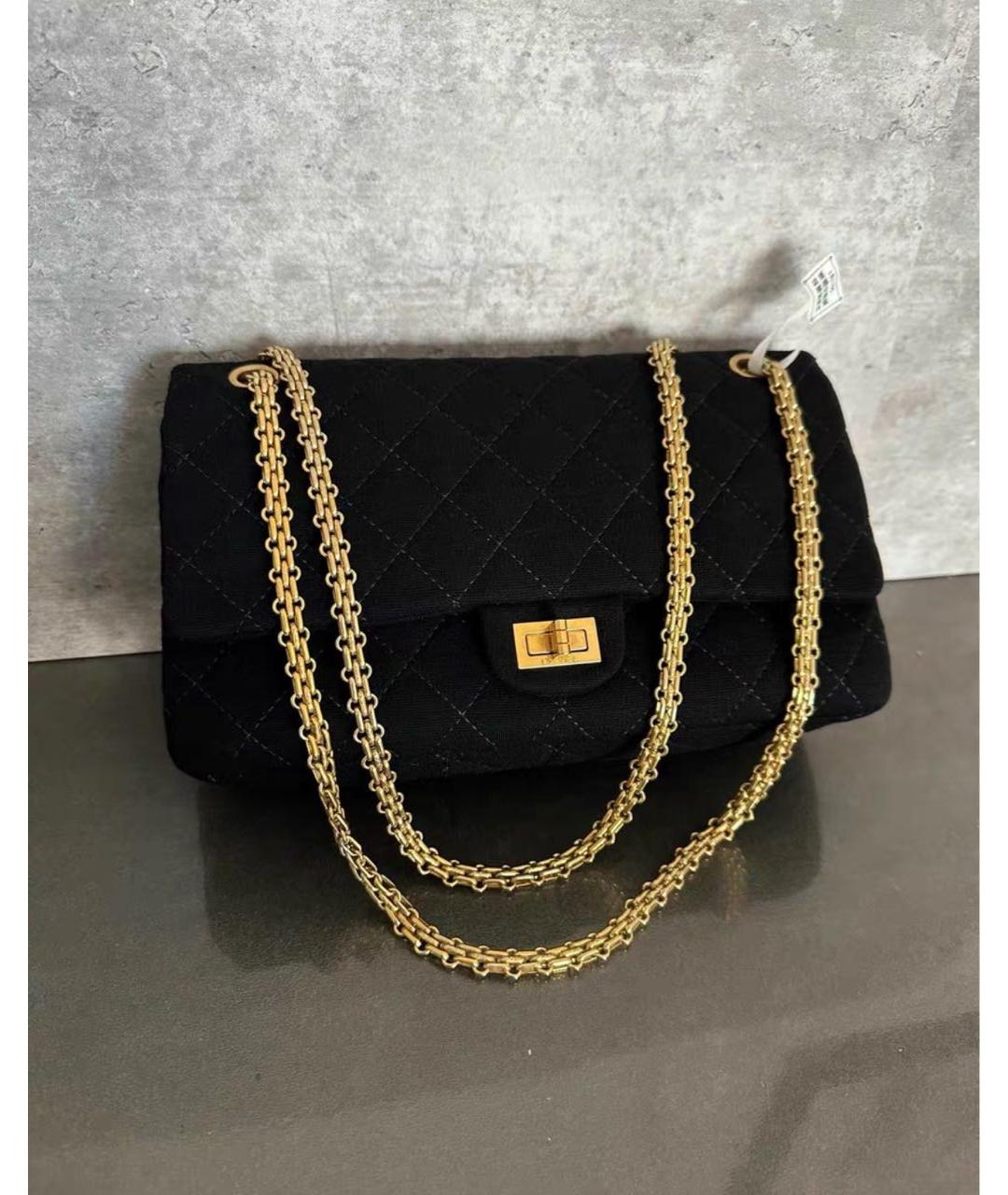 CHANEL Черная тканевая сумка через плечо, фото 2