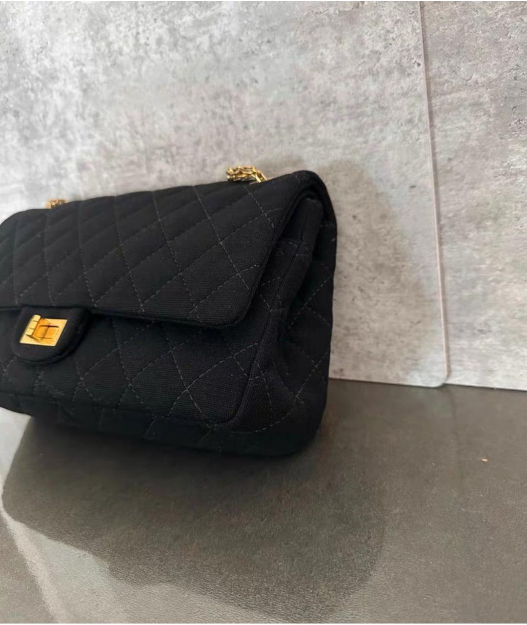 CHANEL Черная тканевая сумка через плечо, фото 7
