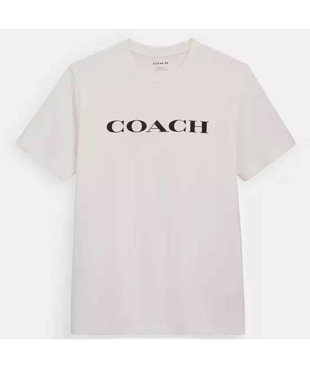 COACH Белая хлопковая футболка, фото 5
