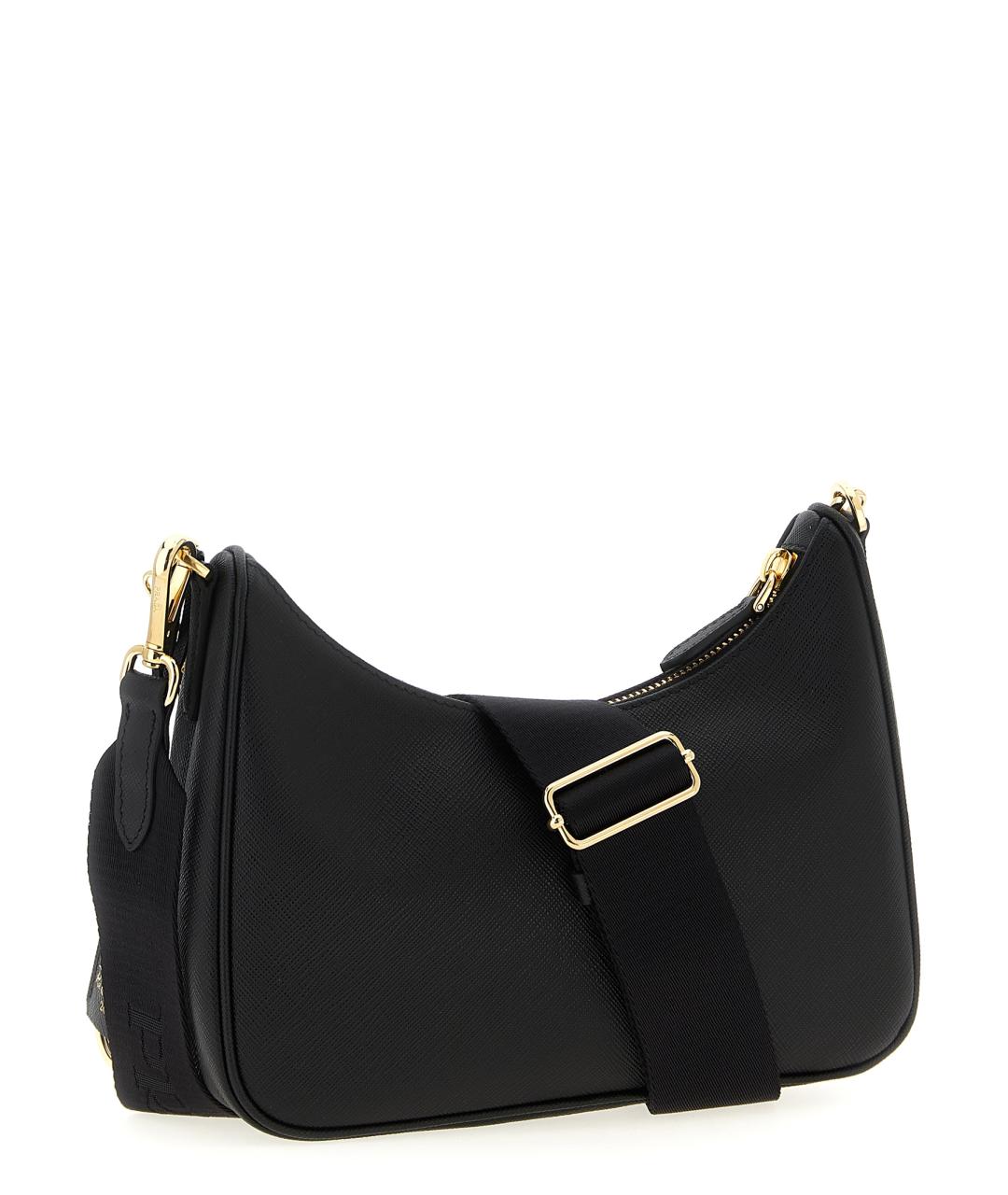 PRADA Черная кожаная сумка через плечо, фото 2