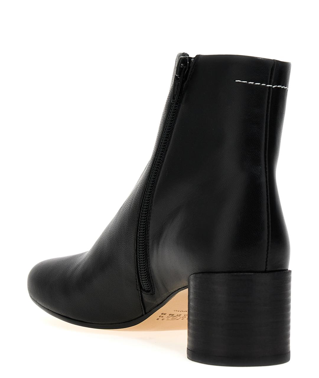 MM6 MAISON MARGIELA Черные кожаные ботинки, фото 2