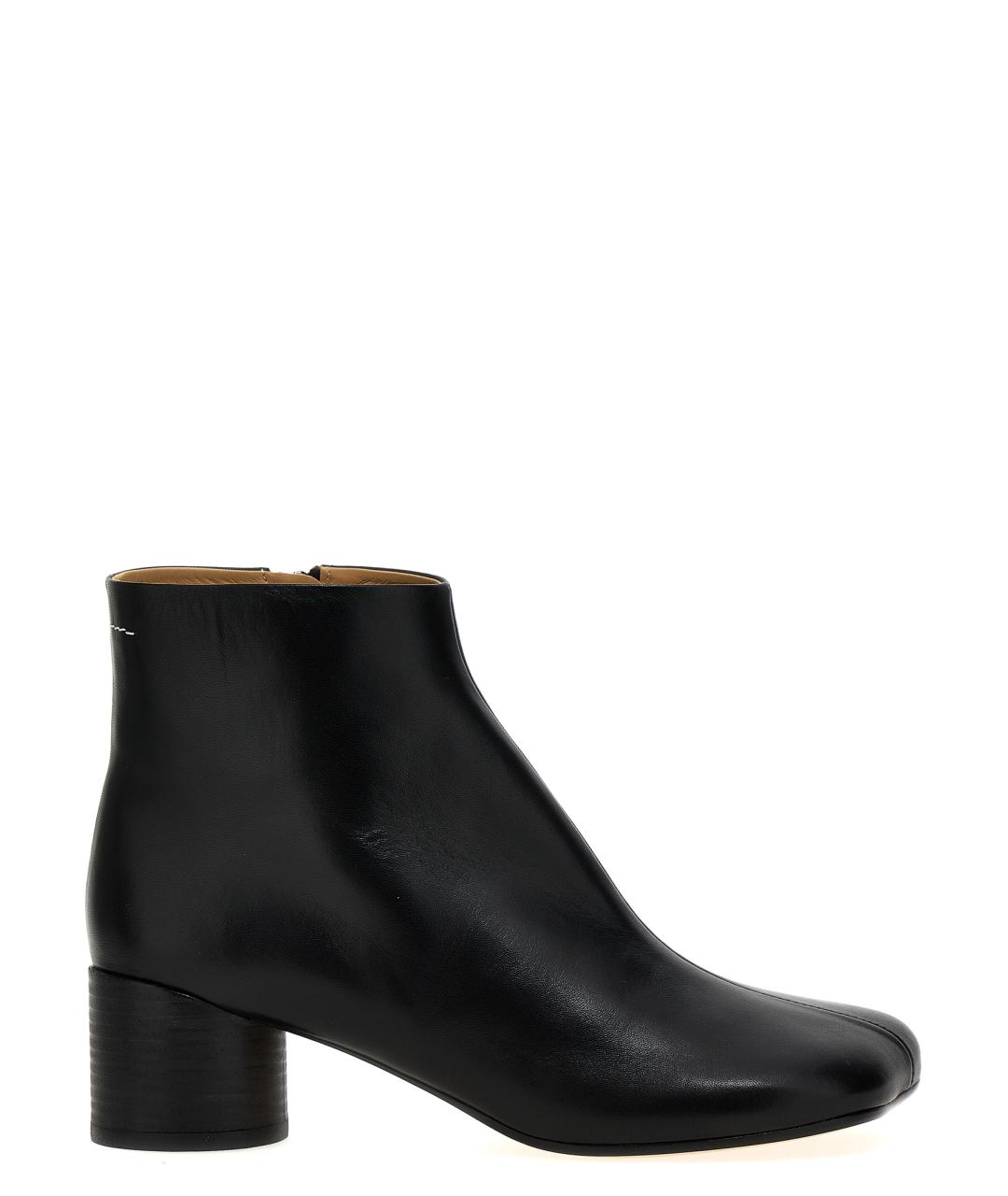 MM6 MAISON MARGIELA Черные кожаные ботинки, фото 1