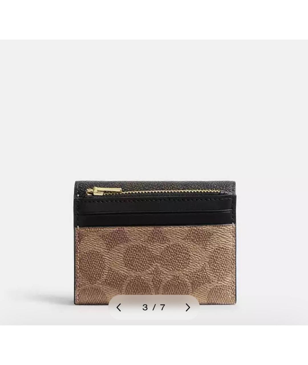 COACH Коричневый кошелек из искусственной кожи, фото 3