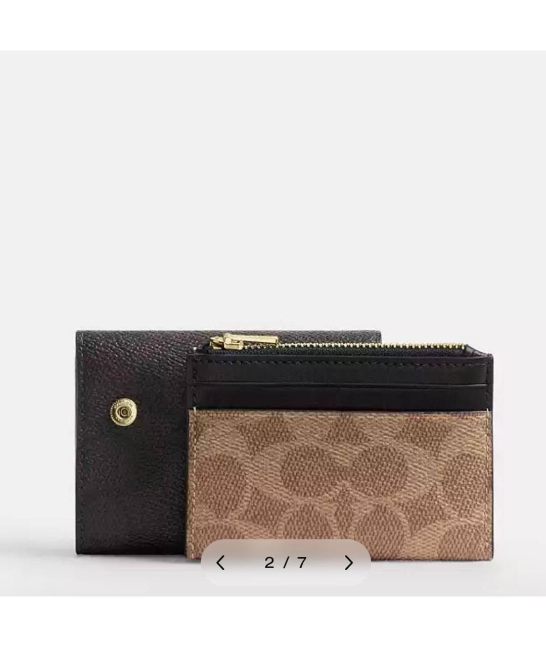 COACH Коричневый кошелек из искусственной кожи, фото 2