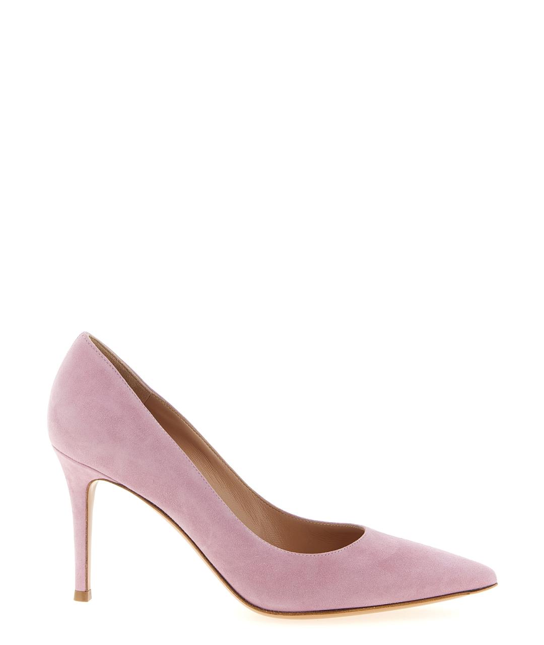 GIANVITO ROSSI Розовые замшевые туфли, фото 1