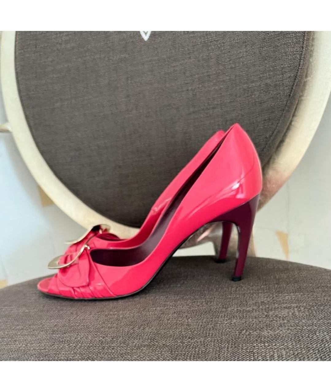 ROGER VIVIER Фуксия кожаные туфли, фото 2