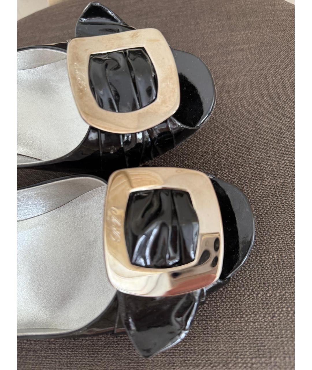 ROGER VIVIER Черные туфли из лакированной кожи, фото 3